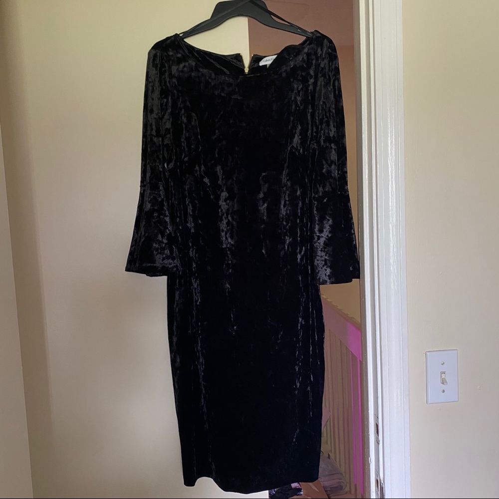 Crushed Velvet Calvin Klein Dress